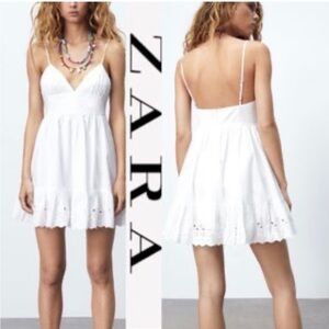 Zara white eyelet sundress